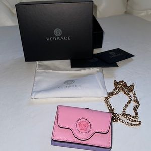 VERSACE MEDUSA TRI-FOLD CHAIN WALLET
